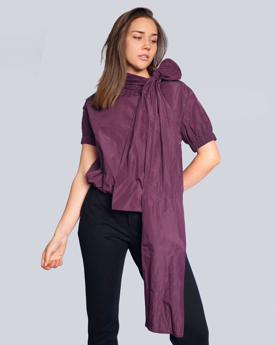 Maison Marie Saint Pierre | Top | HOYT | Aubergine | Pants | HASKELL | Black