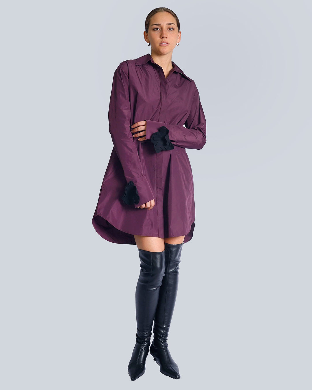 Maison Marie Saint Pierre | Dress | HEIKEL | Aubergine | Black