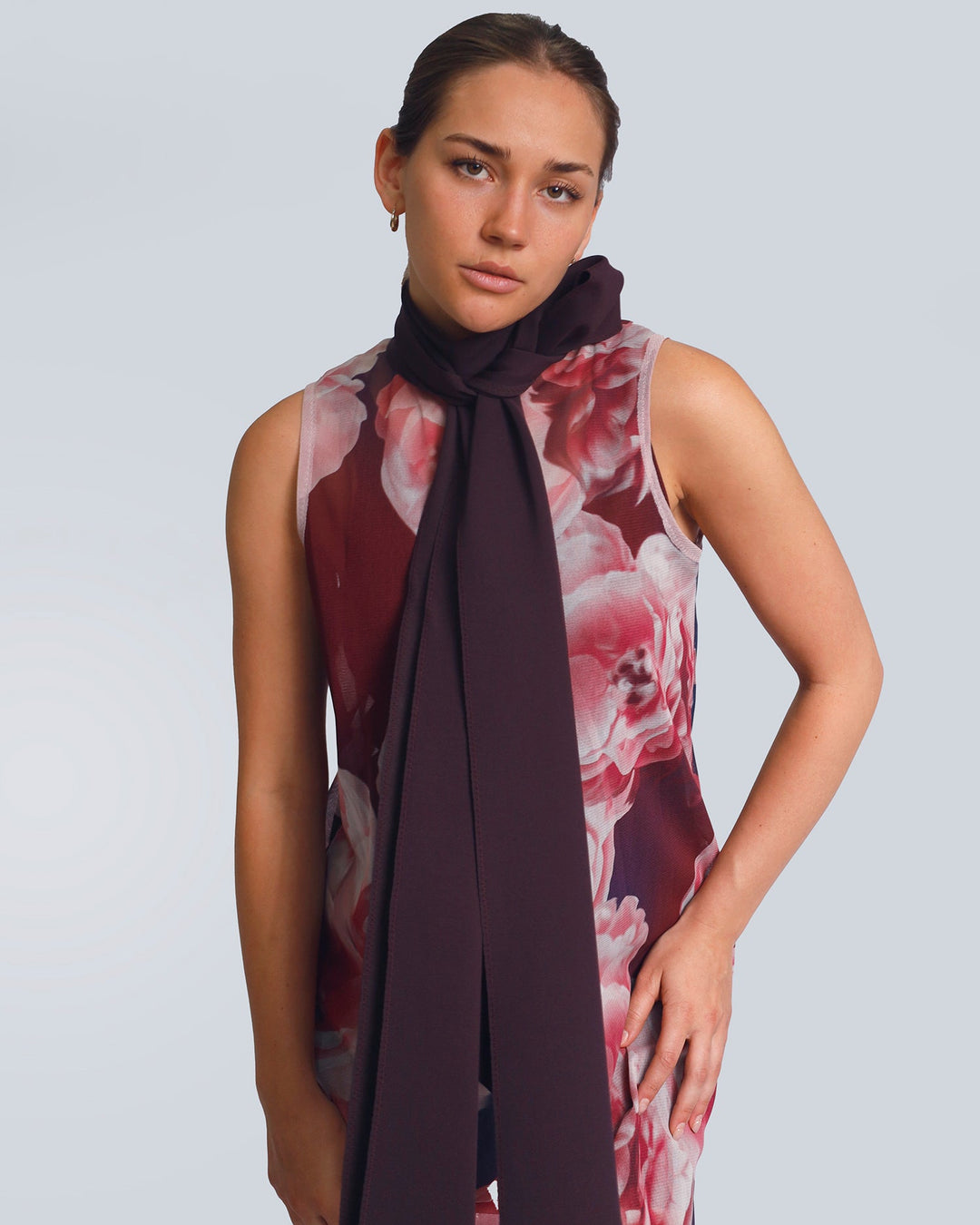 Maison Marie Saint Pierre | Dress | HAFID | Peonies | Plum