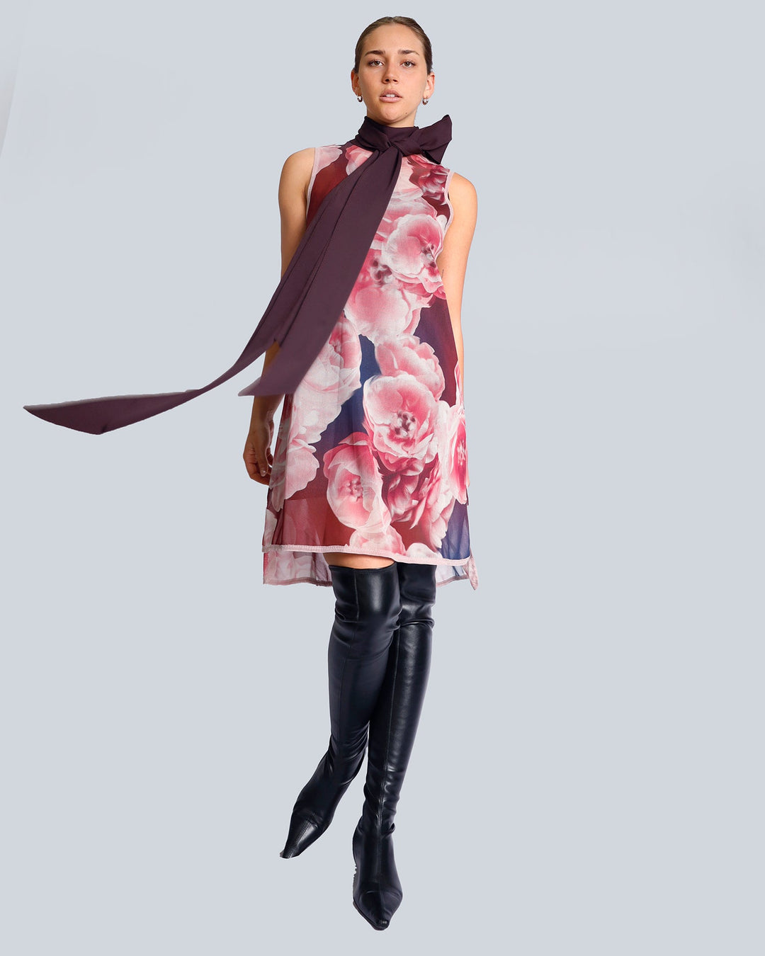 Maison Marie Saint Pierre | Dress | HAFID | Peonies | Plum