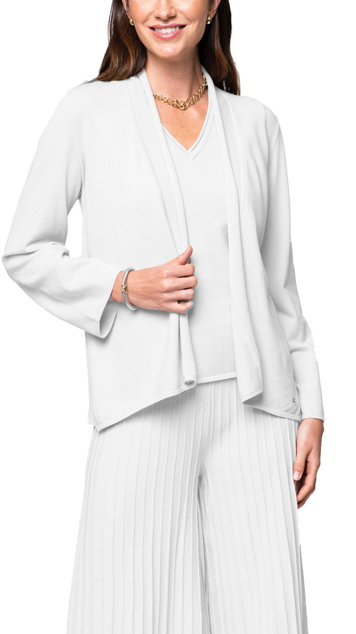 Amy Shawl Collar Cardigan ; White (ships on 4/30)