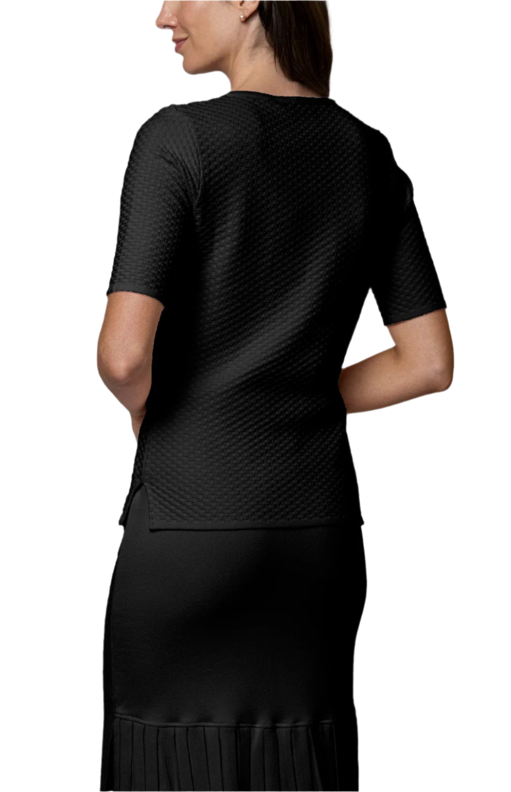 Annika Short Sleeved Top, Dark Navy