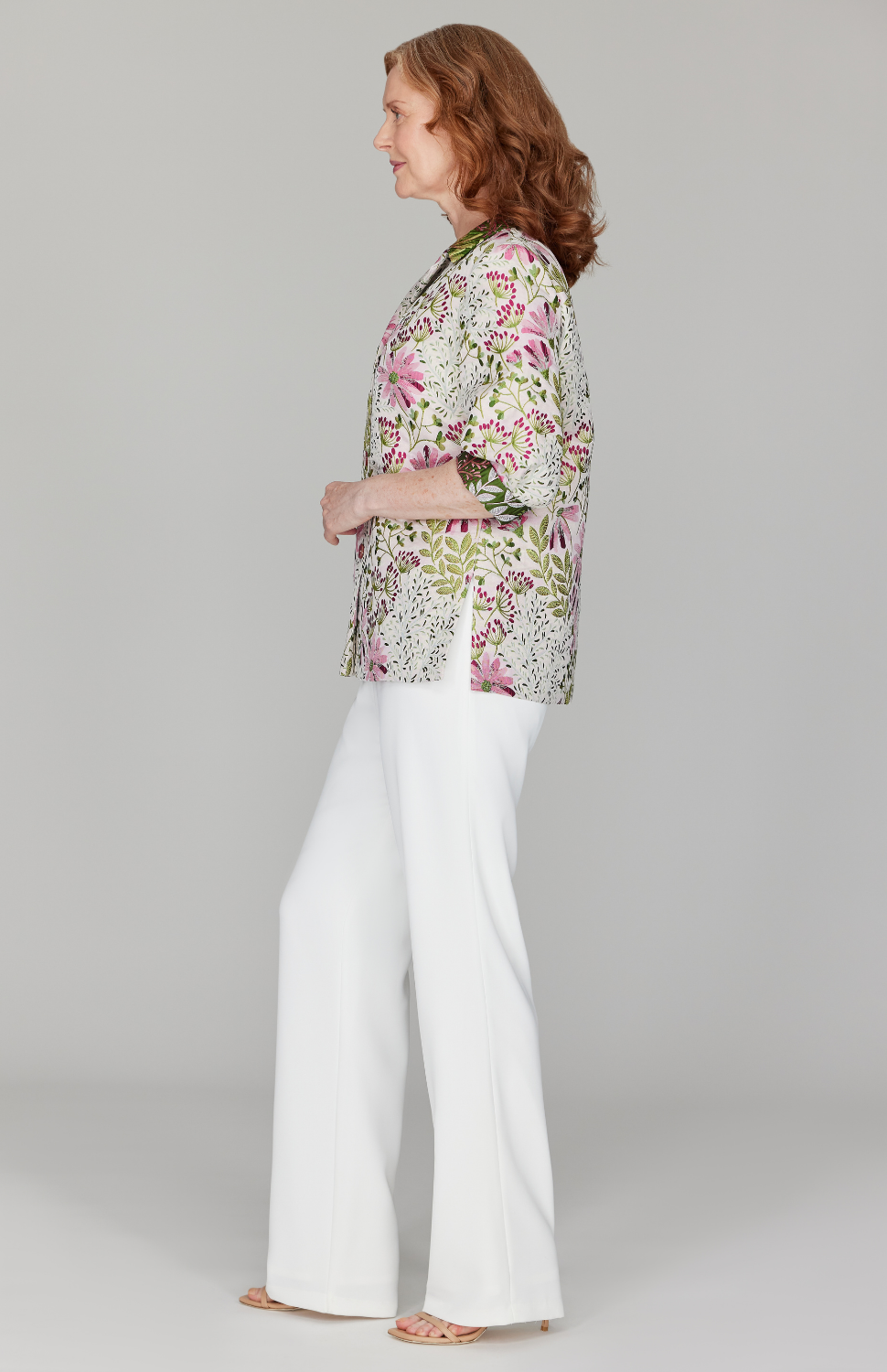 Daisy Jacquard Collared Shirt Jacket