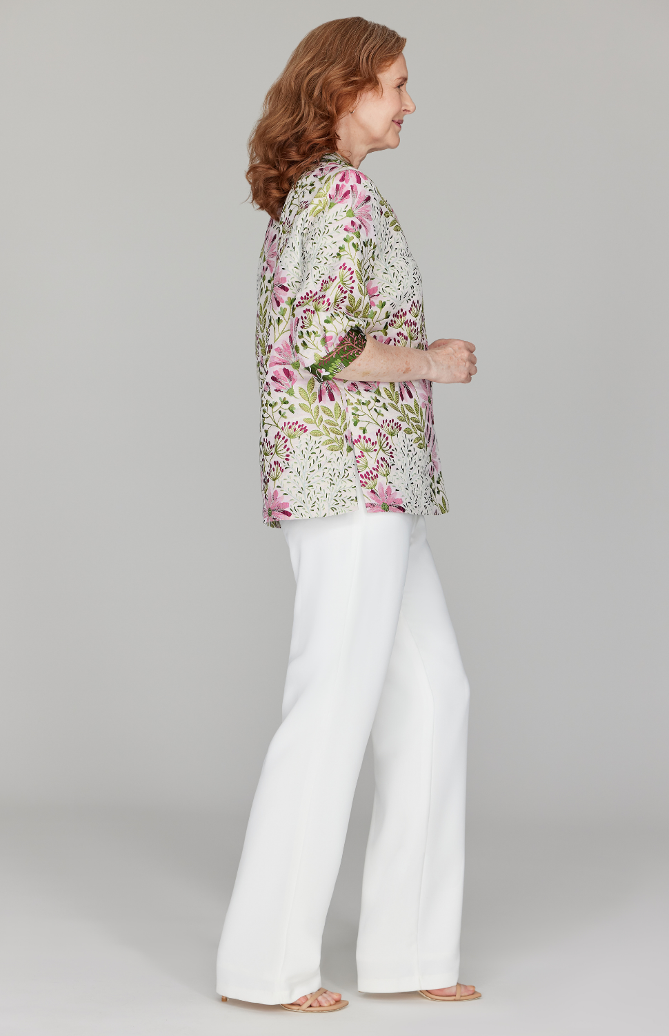 Daisy Jacquard Collared Shirt Jacket