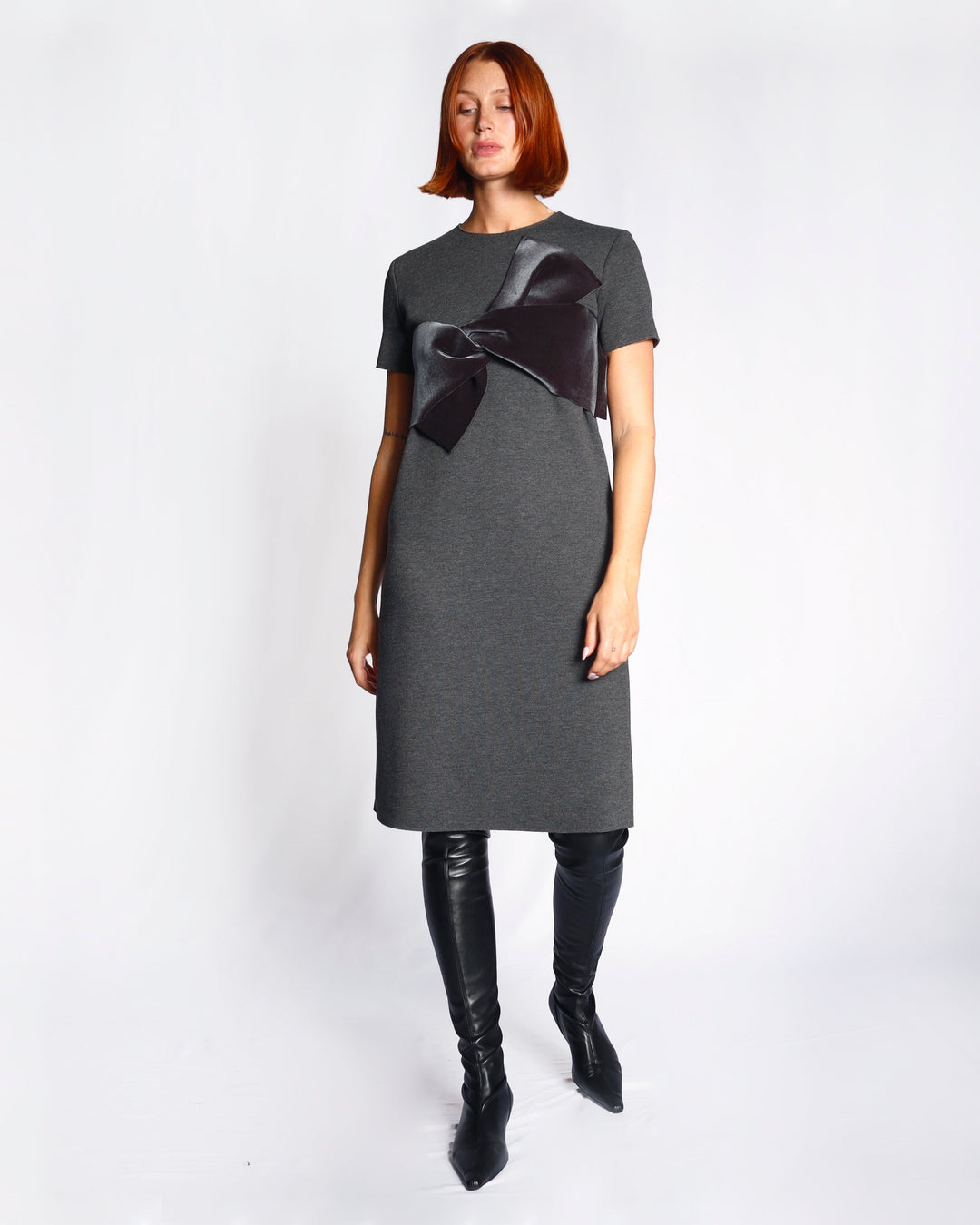 Maison Marie Saint Pierre | Dress | Bree | Grey Mixte | Charcoal