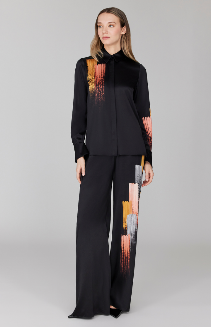 PREORDER Brush Stroke Print Pajama Pant w/ Elastic Waistband