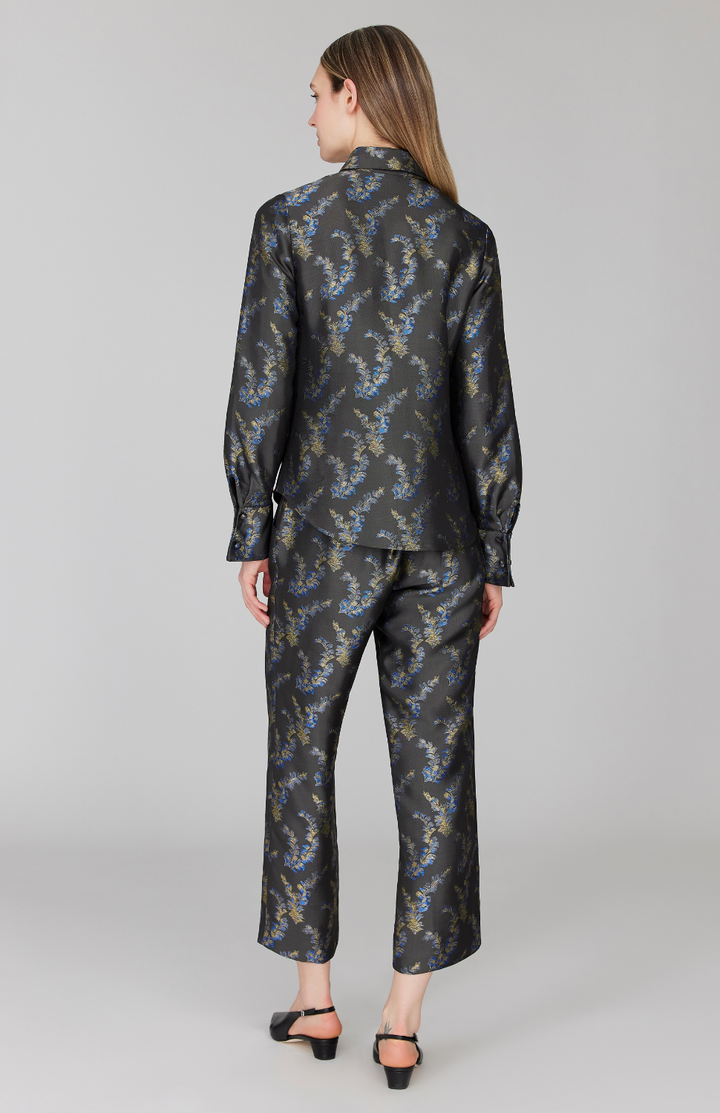 PREORDER Feather Jacquard Tailored Button Down w/ Relaxed Sleeve