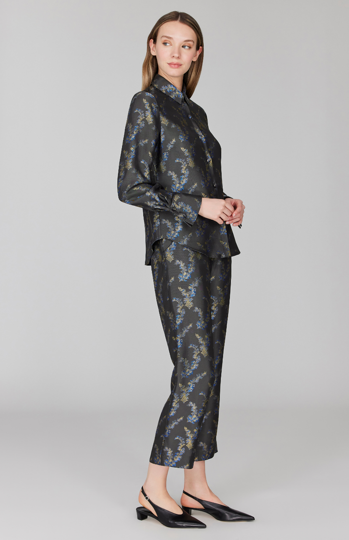 PREORDER Feather Jacquard Tailored Button Down w/ Relaxed Sleeve