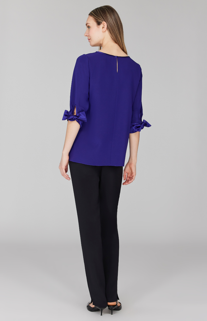 Silk Essential Narrow Leg Pant w/Flat Front, Back Elastic, & Slimmest Fit