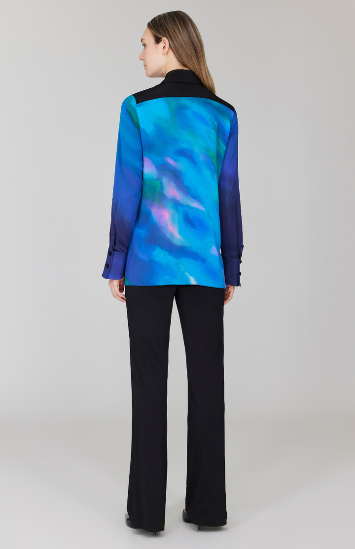 PREORDER Mountainscape Collared Blouse w/ Relaxed Sleeve