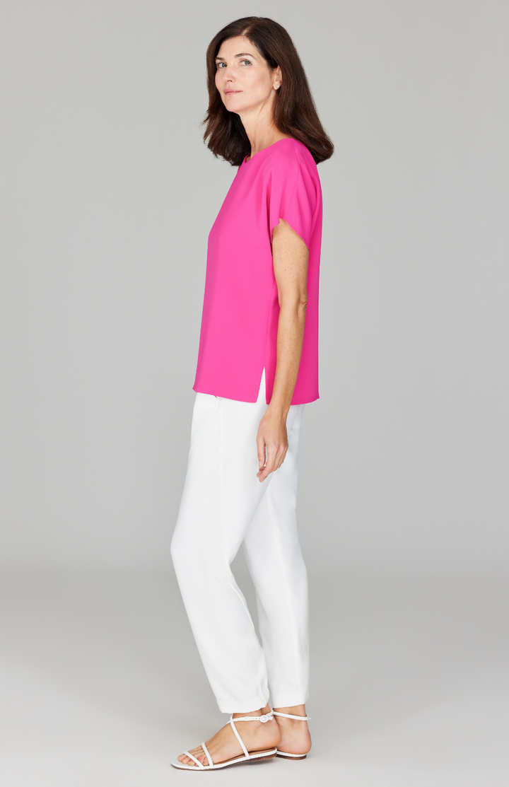 Lustrous Crepe Dolman Sleeve Blouse