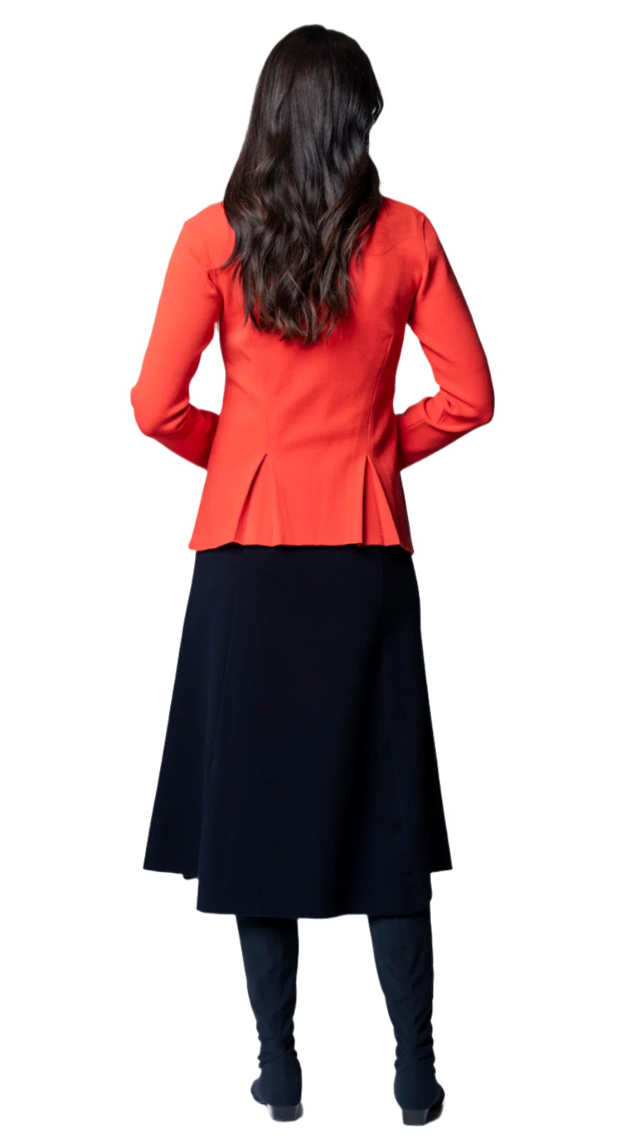 Nikkie Flat-Knit Zip Jacket ; Bright Orange