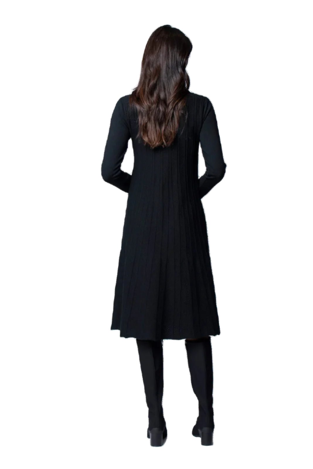 Haylee Midi Turtleneck Sweater Dress, Dark Navy