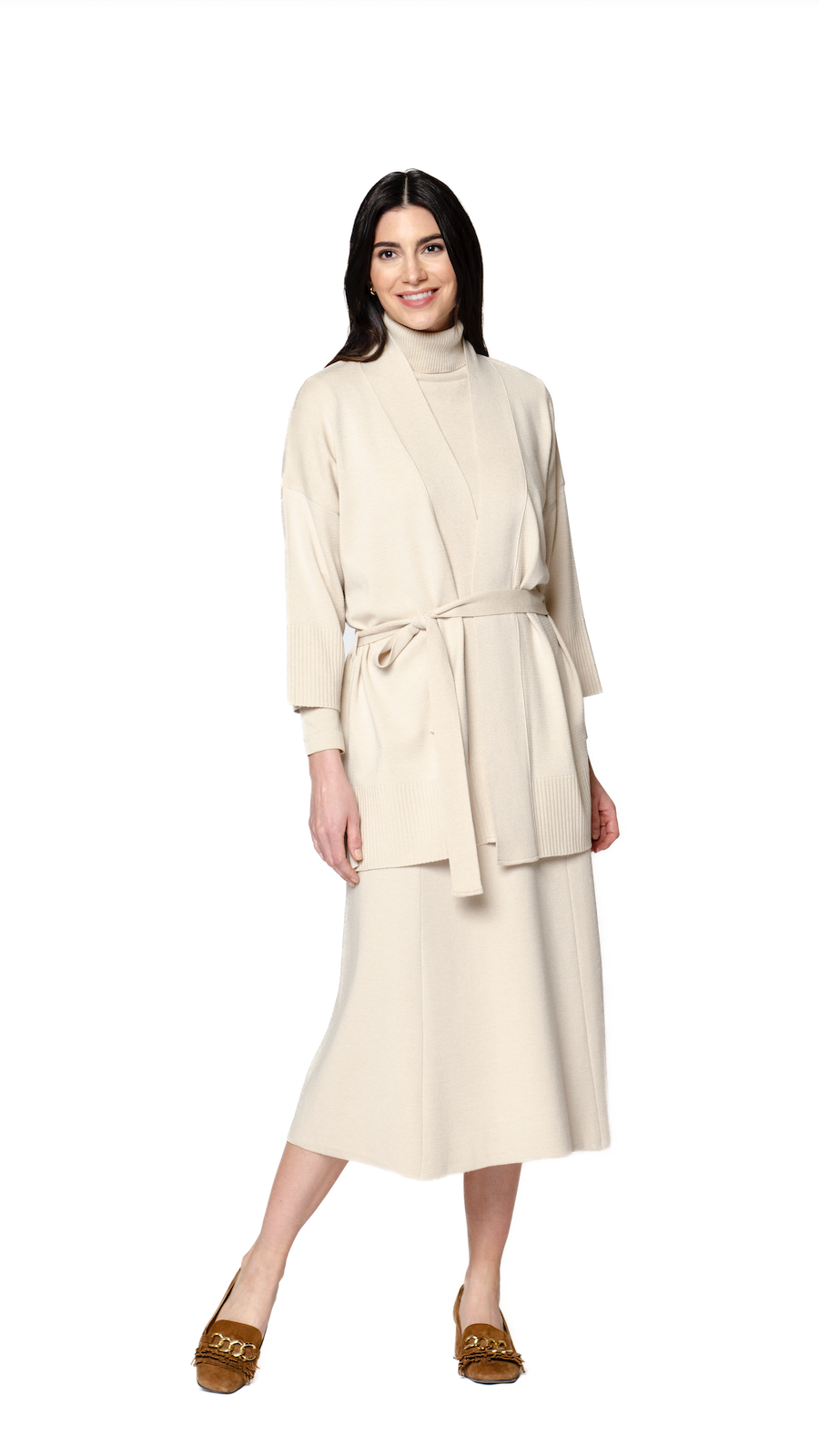 Paris Classic Turtleneck, Beige Melange