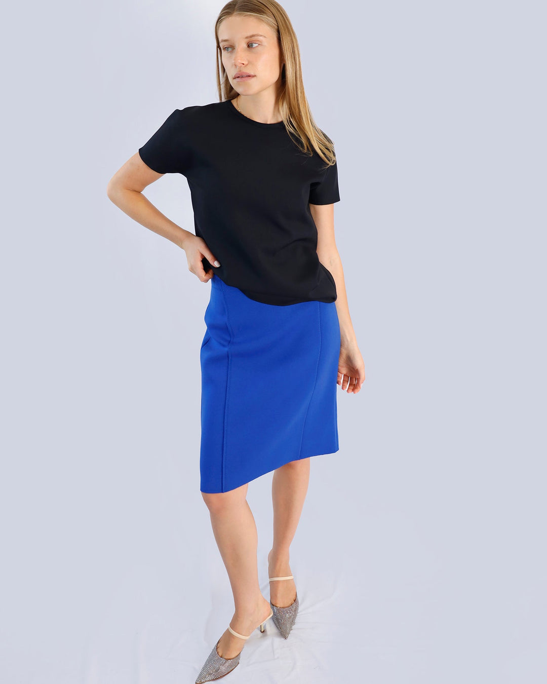 Maison Marie Saint Pierre | Skirt | JORIAN | Royal Blue | Top | ALTAIR | Black