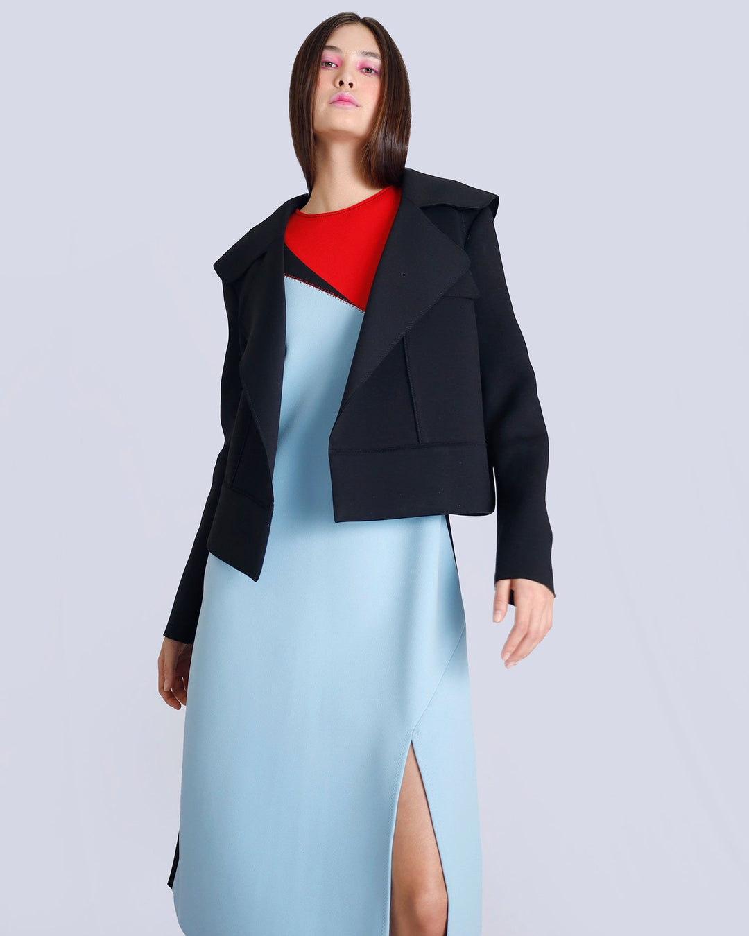 Maison Marie Saint Pierre | Dress | KAELA | Red | Black | Light Blue | Jacket | JADE | Black