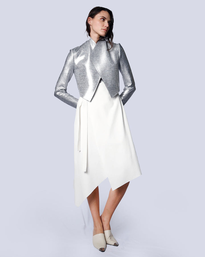 Maison Marie Saint Pierre | Dress | JOURNEY | White | Jacket | JULIA | Silver | Black