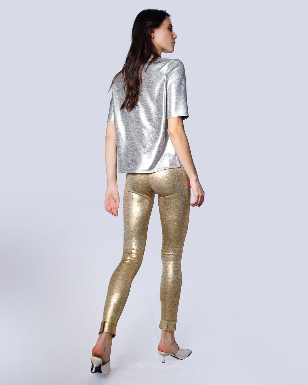 Maison Marie Saint Pierre | Top | JAVIKANE | Silver | Leggings | JEZEBEL | Gold