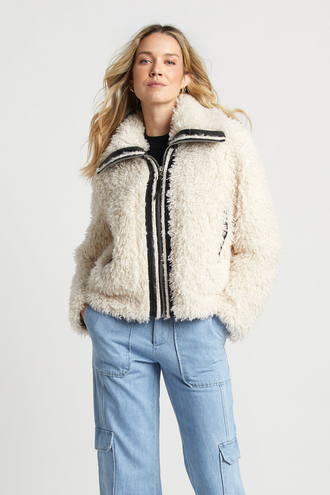 Carrie Short Mongolian Faux Fur Coat