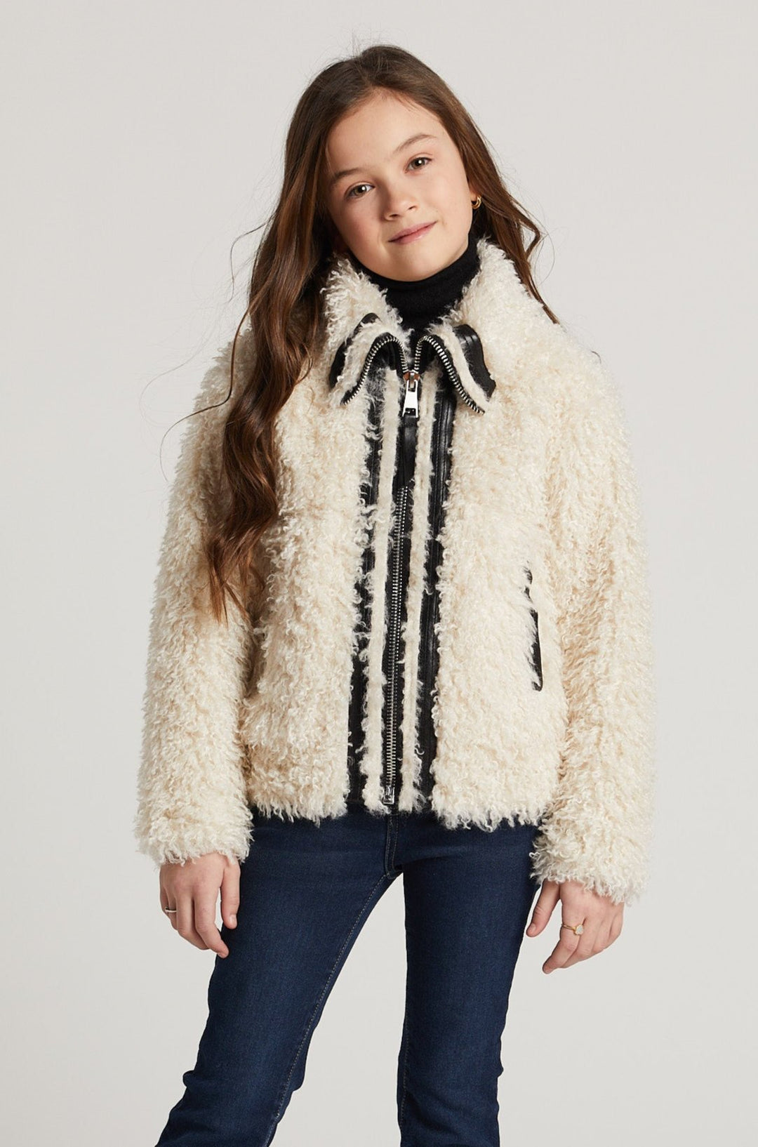 Carrie Short Mongolian Faux Fur Coat