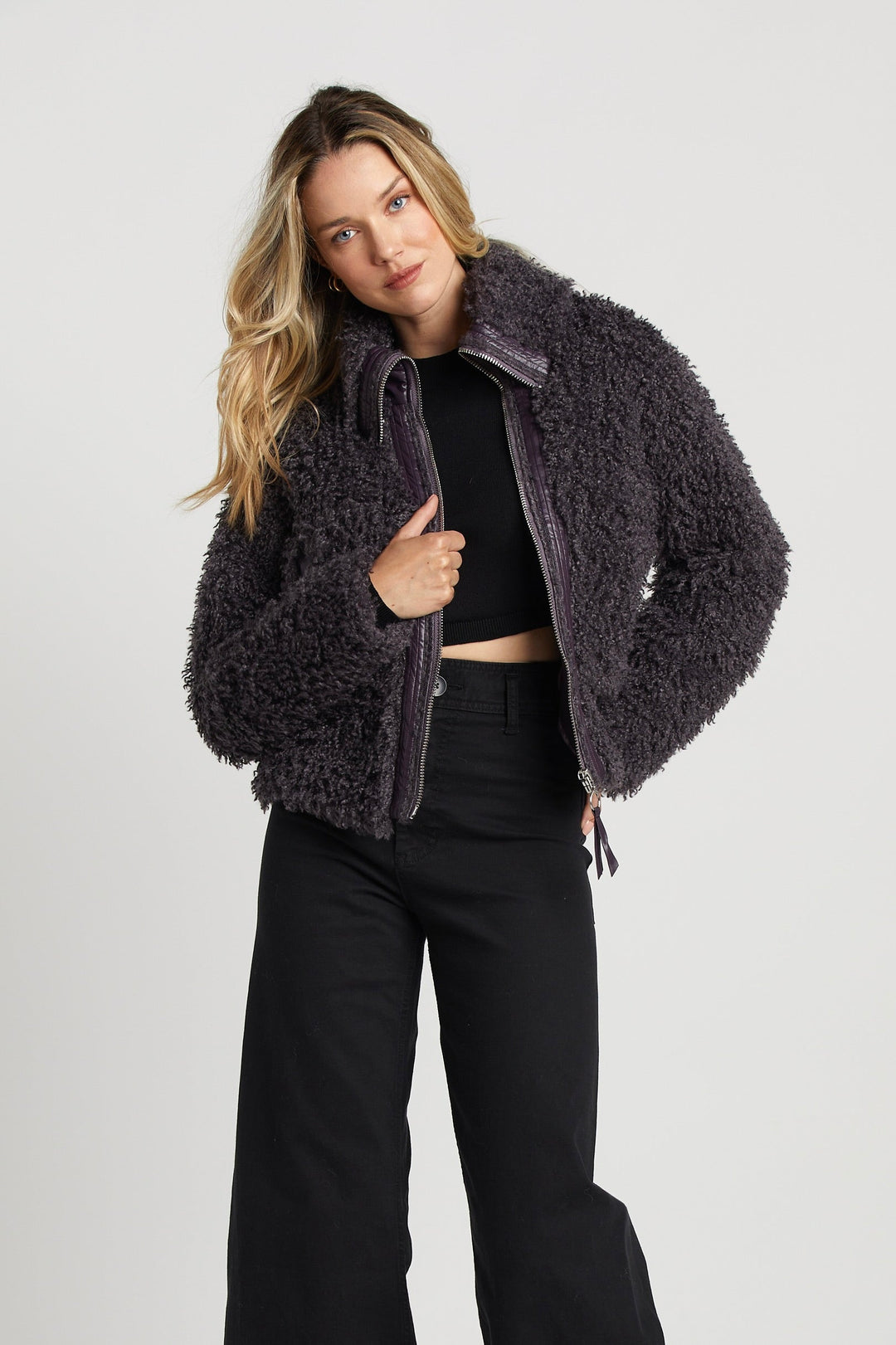 Carrie Short Mongolian Faux Fur Coat