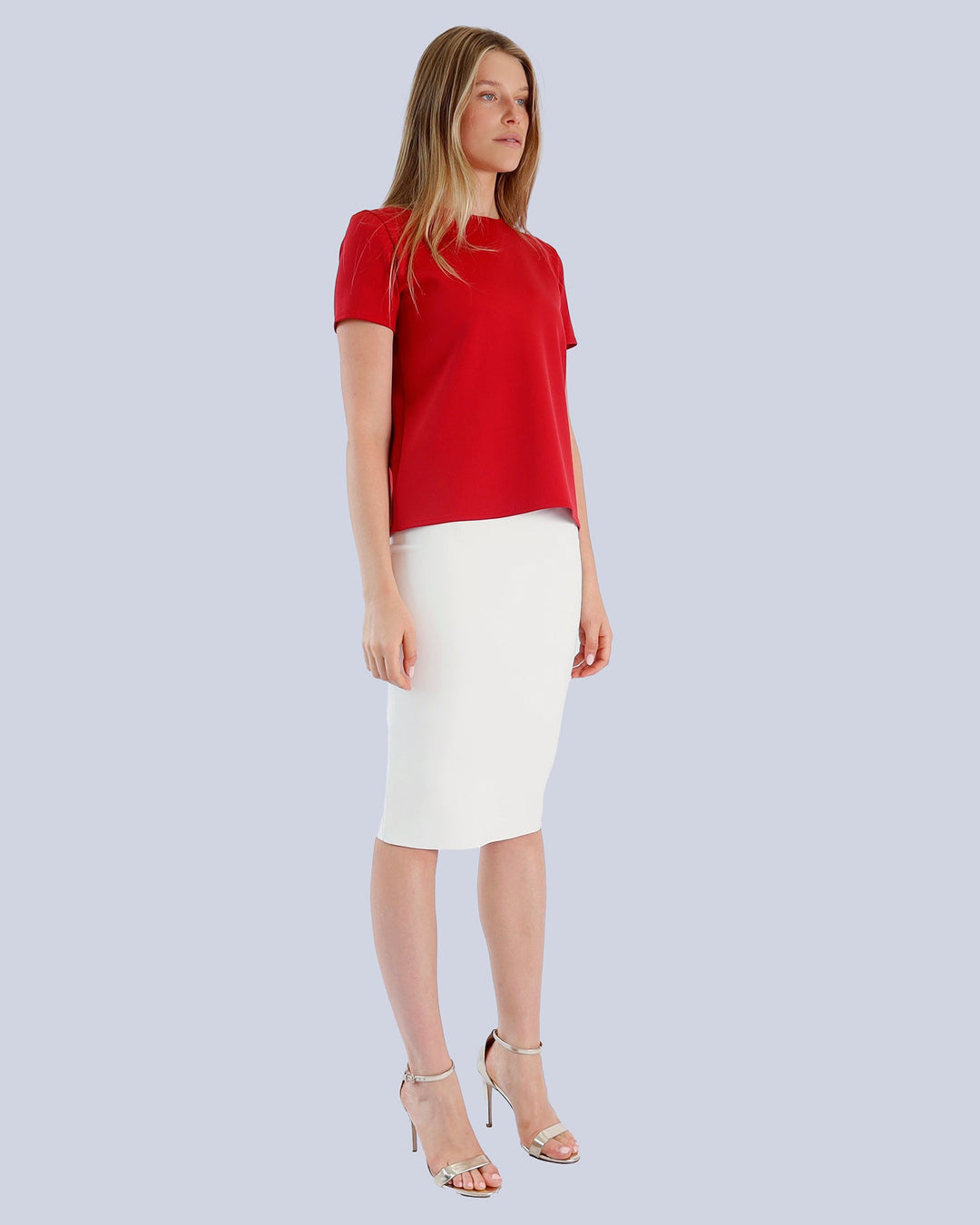 Maison Marie Saint Pierre | Skirt | BILGER | White | Top | KHLOE | Red