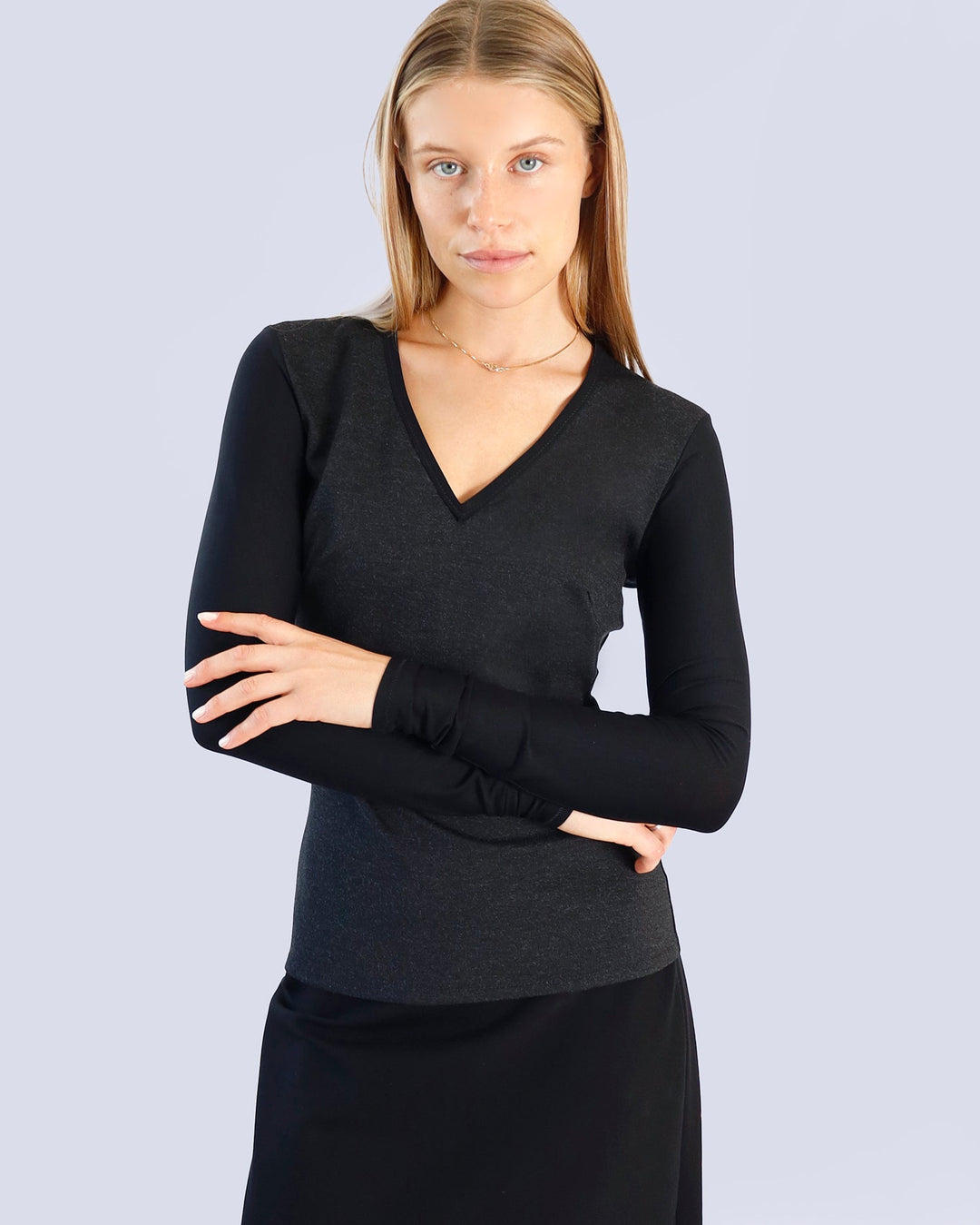 Maison Marie Saint Pierre | Top | LAVARA | Grey Mixte | Black | Skirt | ARCHY3 | Black