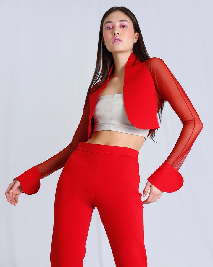 Maison Marie Saint Pierre | Bolero | VENISE | Red | Pants | STEN | Red