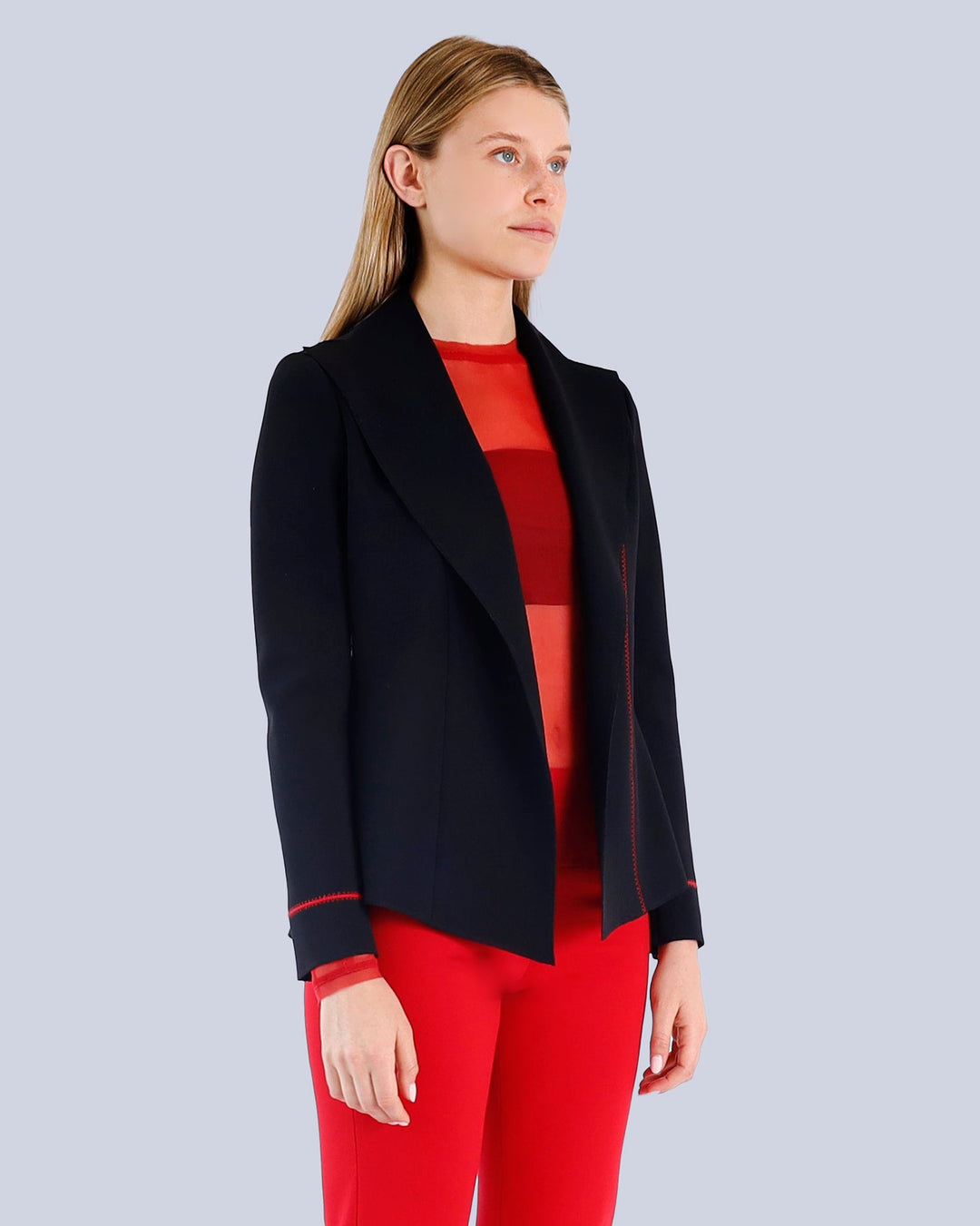  Maison Marie Saint Pierre | Pants | STEN | Red | Jacket | KADI | Black | Top | DANTON | Red