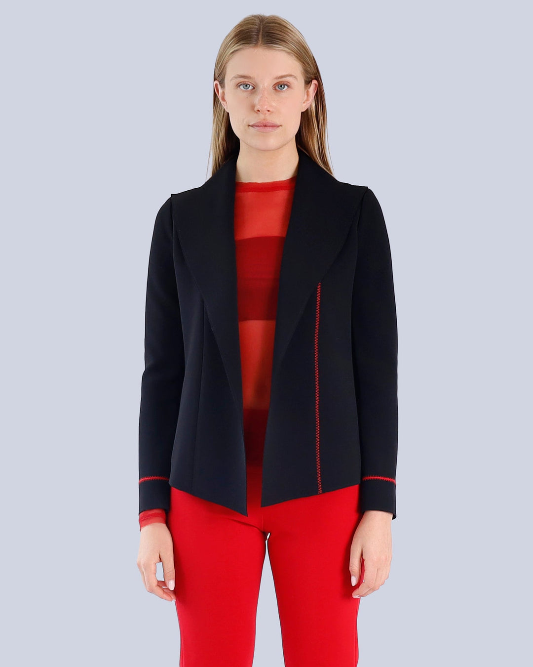  Maison Marie Saint Pierre | Pants | STEN | Red | Jacket | KADI | Black | Top | DANTON | Red