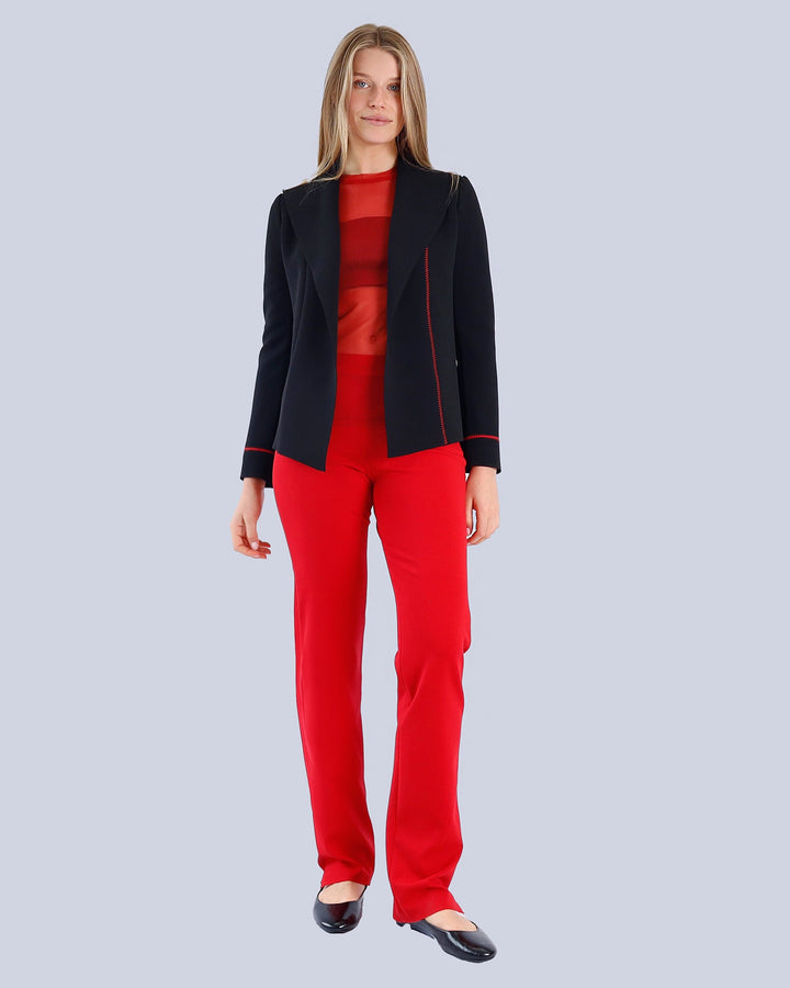 Maison Marie Saint Pierre | Pants | STEN | Red | Jacket | KADI | Black | Top | DANTON | Red