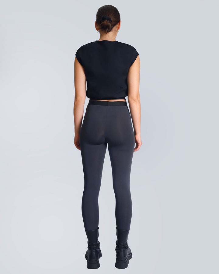 Maison Marie Saint Pierre | Leggings & Pants | PALMATER | Dark Charcoal | Top | OKA3 | Black