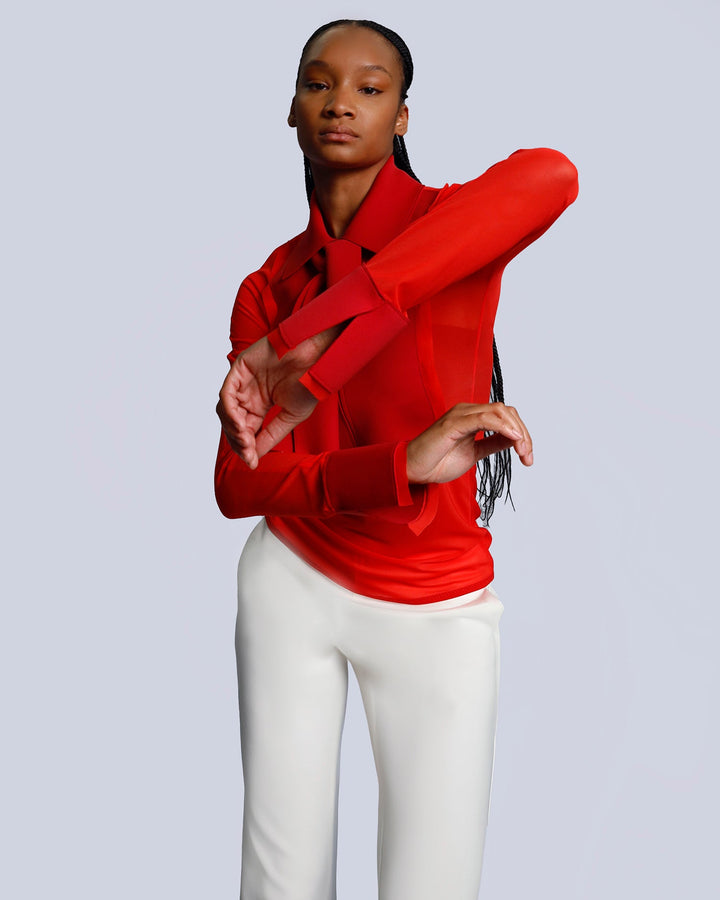 Haut Dantone | Red | Pants| LEPUS2 | White