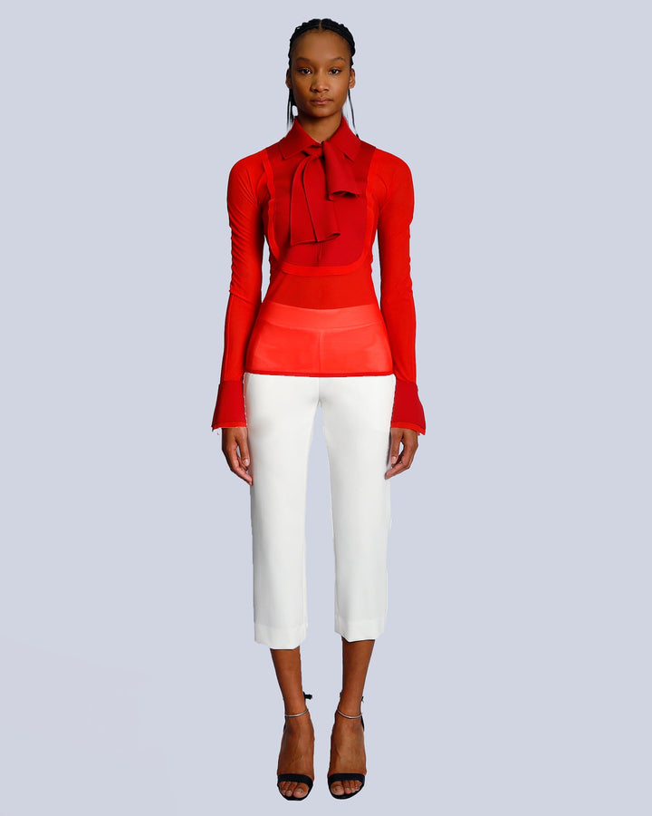 Haut Dantone | Red | Pants| LEPUS2 | White