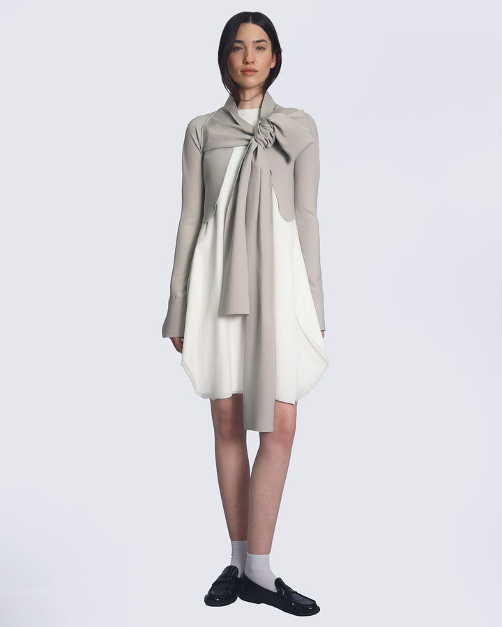 Robe Vair2 | White | Jacket LYLE | Fog | Maison Marie Saint Pierre