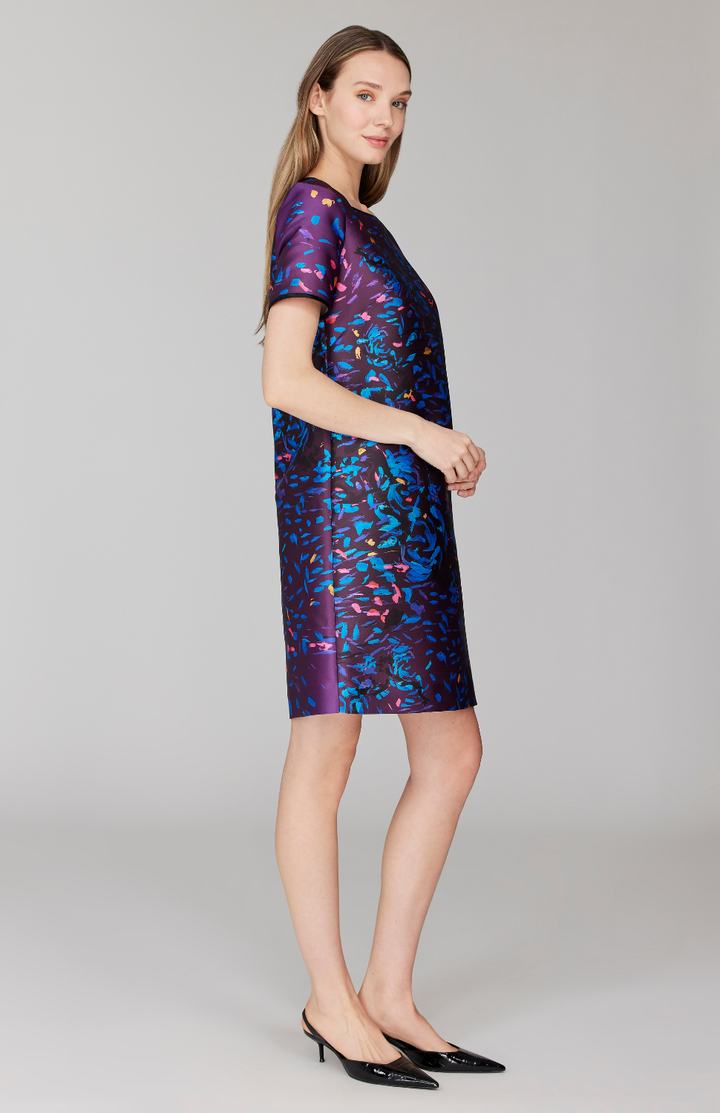 PREORDER Paint Dot Print Short Sleeve Shift Dress