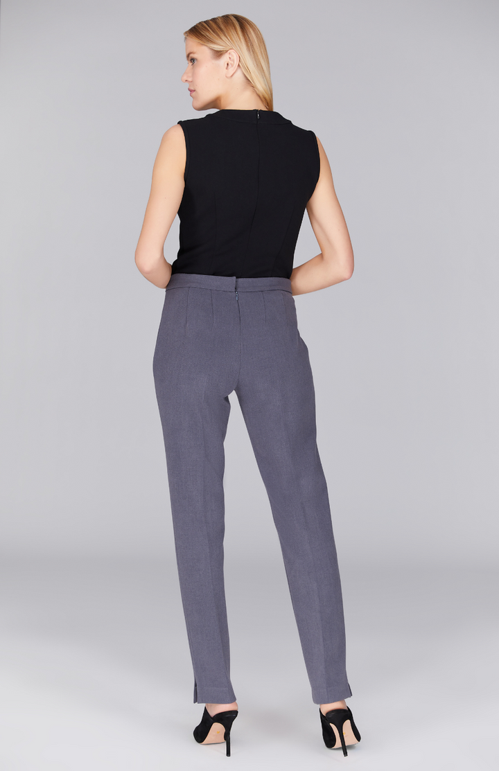 Double Face Narrow Pant w/ Back Zip