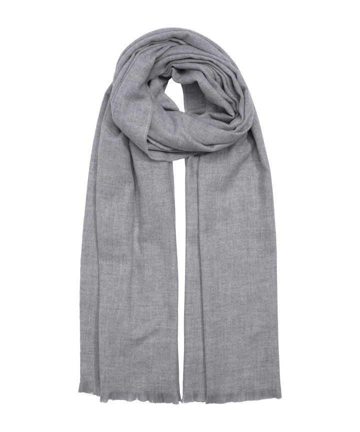 Essential Woven Travel Wrap in color Grey Heather