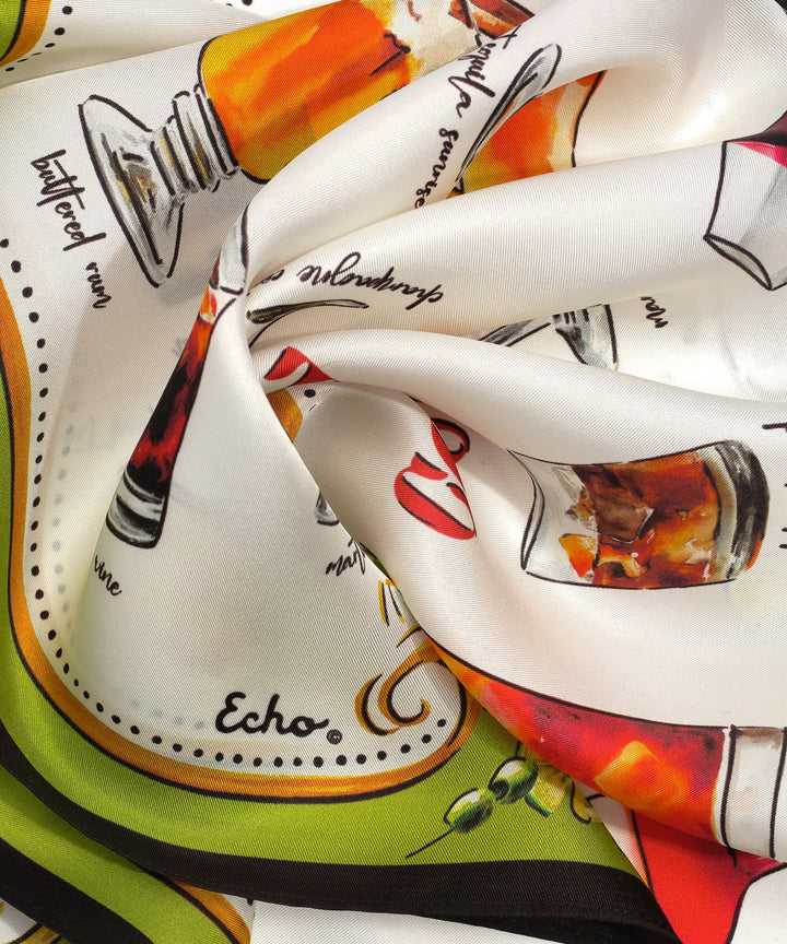 Cocktail Hour Silk Bandana in color citrus twist