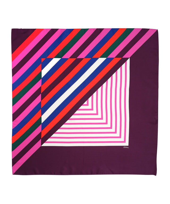 Super Stripe 35" Silk Square Scarf