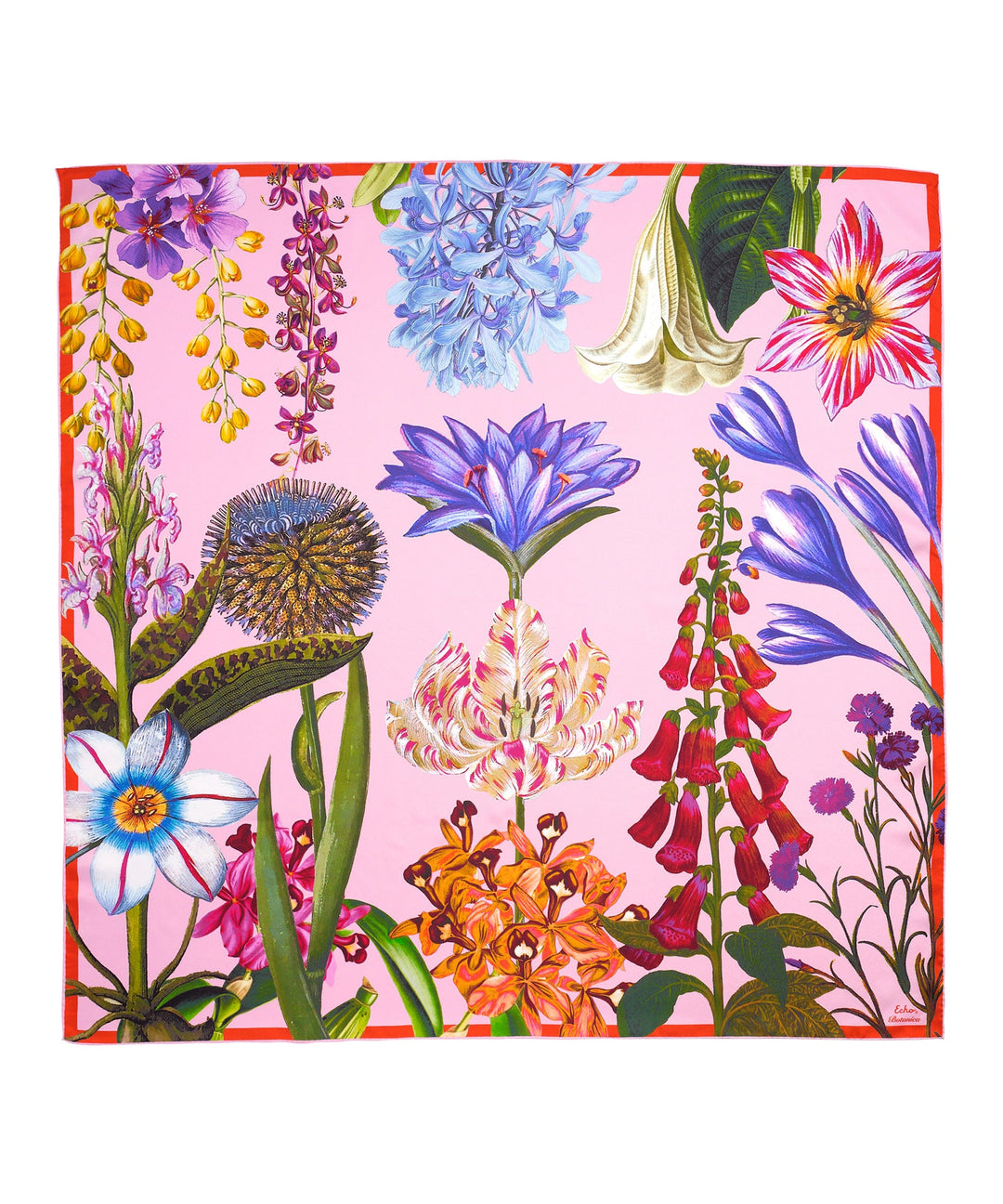 Botanica 35" Silk Square in Seashell