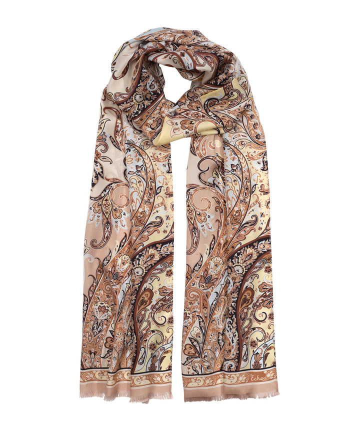 Manor Paisley Oblong Scarf in Vicuna