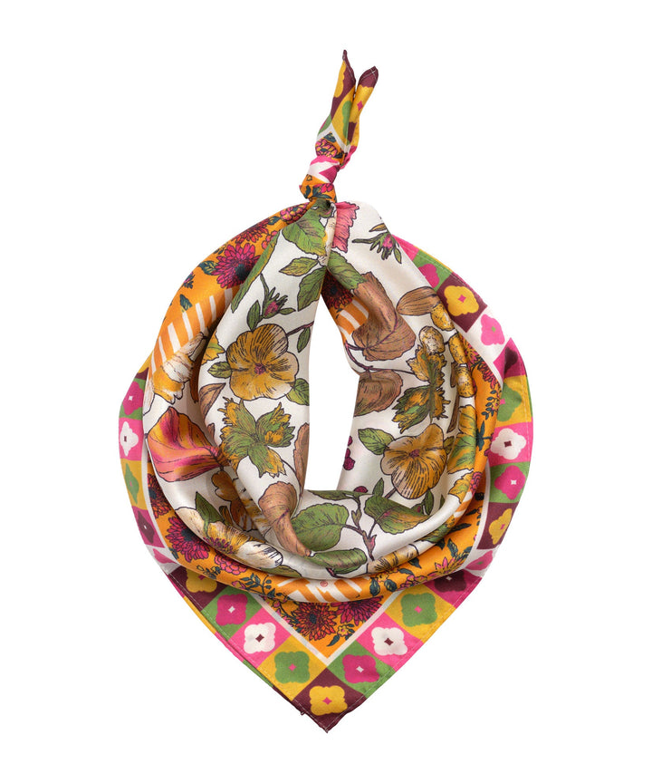 Forest Floor Silk Bandana in color Sunflower