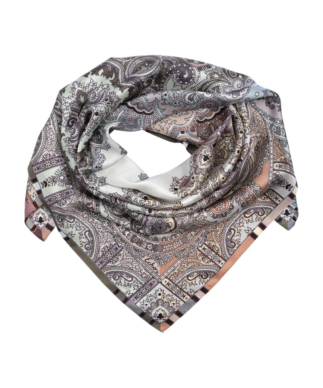 Colorblock Paisley Square in color Silver