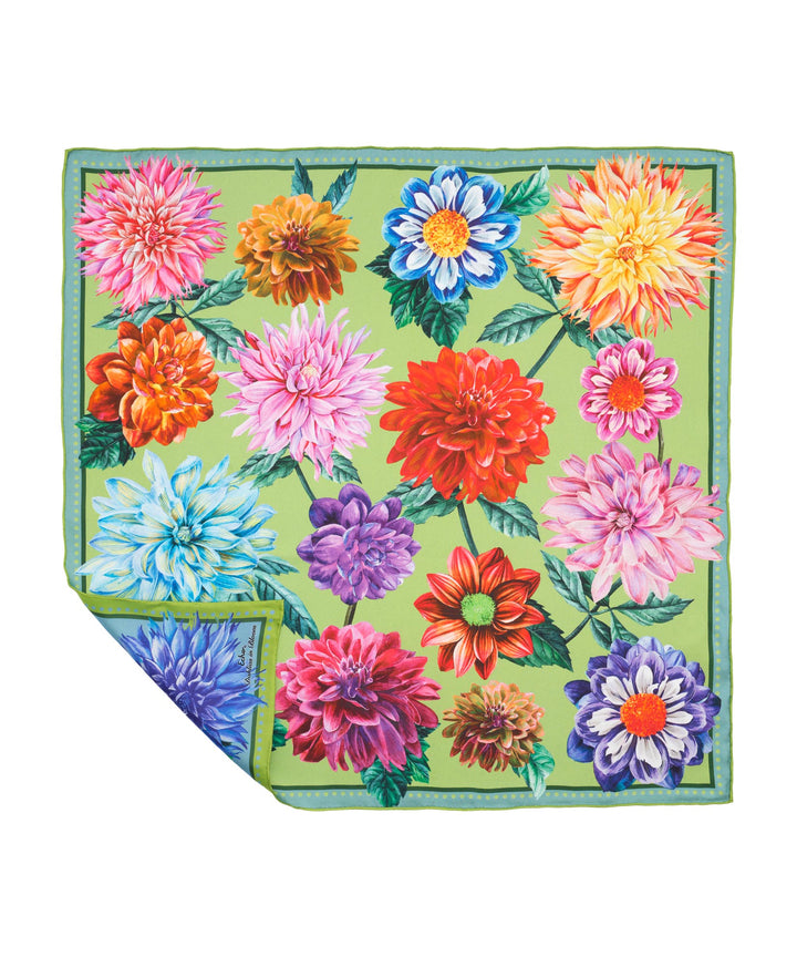 Dahlias In Bloom 23" Silk Bandana