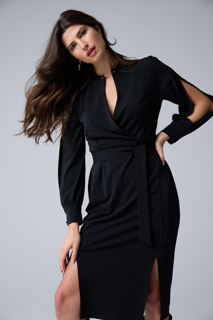 Long sleeve dress with pin detail