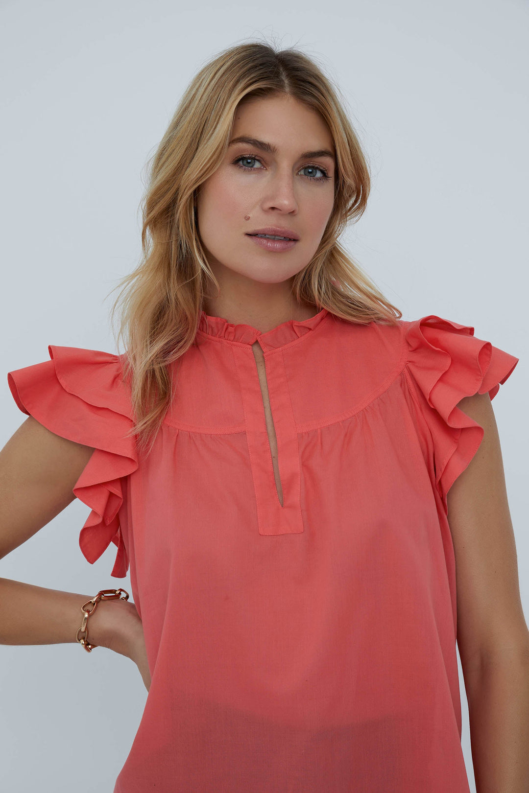 FLUTTER SLEEVE: CORAL QUEEN