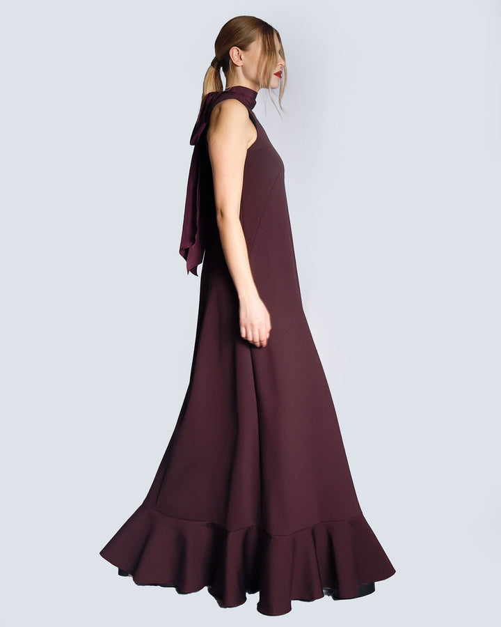 Maison Marie Saint Pierre | Dress | HAMZA | Plum | Aubergine