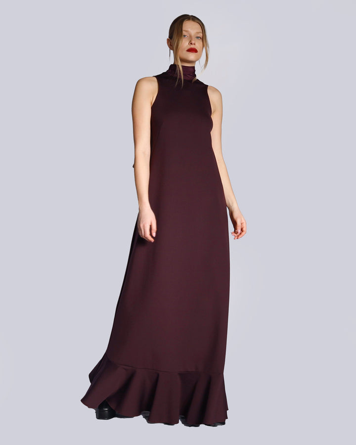 Maison Marie Saint Pierre | Dress | HAMZA | Plum | Aubergine