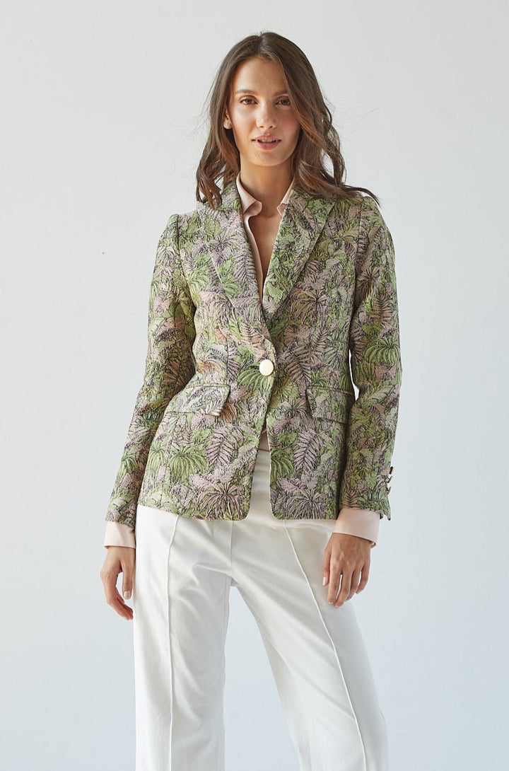 Hunter Single Breasted Jacquard Blazer